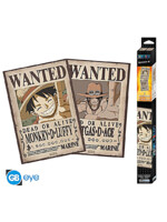 Plakát One Piece - Wanted Luffy Ace (sada 2 ks)